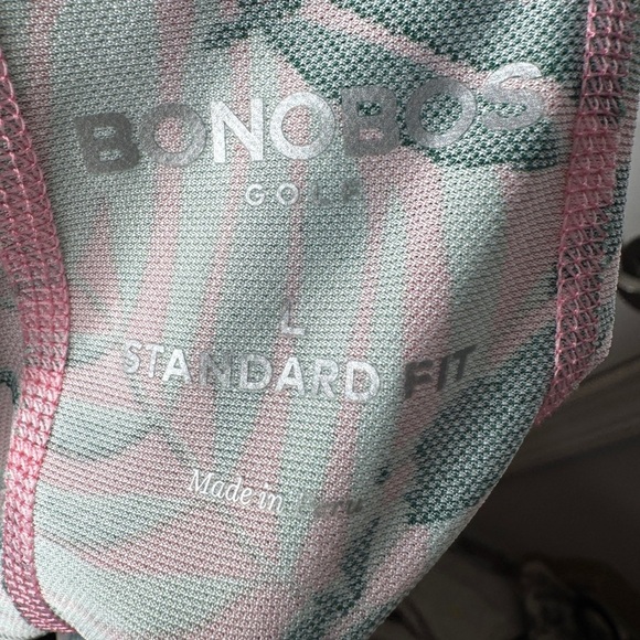 BONOBOS GOLF Men’s Standard Fit Palm Leaf Golf Polo Size L Pier 59 Chelsea Pier - Picture 3 of 6